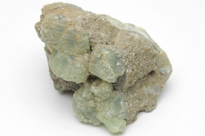 Green Prehnite Crystal Cluster - Morocco #205113